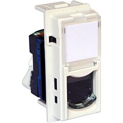 Base rj45 living now - cat. 6 - utp - blanco - 1 módulo