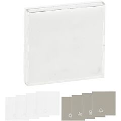 Tecla niloé step - interruptor y conmutador con portaetiquetas - blanco mate