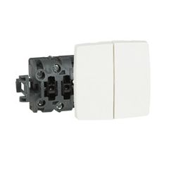 Conmutador doble - oteo - 10a - componible - blanco
