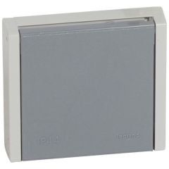 Base de corriente para empotrar 20a 3p+t 400v ip44. color gris