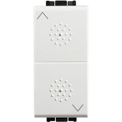 Conmutador doble livinglight para persianas - 1mod - blanco