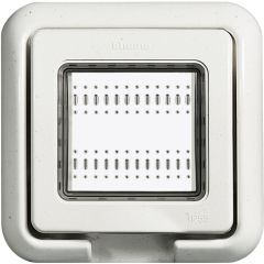 Tapa idrobox con ip55 de color blanco - 2 módulos - para livinglight y luna