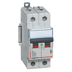 Magnetot&eacute;rmico dx&sup3; 6000/10ka - 2p - 230/400v~ - 25a - curva d
