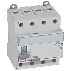 Interruptor diferencial dx³ - 4p - 400v~ - 40a - tipo ac - 300ma select. - 4mod