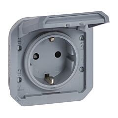 Base de corriente modular plexo ip 55 - 2p+t - gris - embornamiento con tornillos