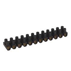 Regleta de conexión nylbloc. 12 bornas con capacidad 25mm². intensidad máx. 101a. negra