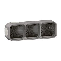 Caja con membranas plexo modular gris - 3 elementos horizontales y verticales