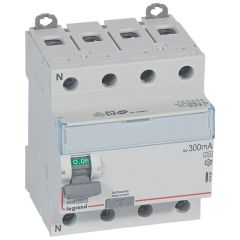 Interruptor diferencial dx³ - 4p- 400v~- 25a - tipo a - 300ma - 4 módulos