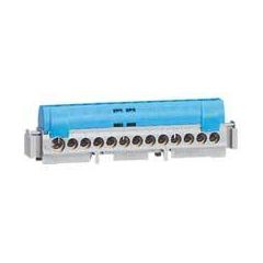 Borna de repartición ip 2x - neutro - 1 conexión de 6 a 25mm² - azul - longitud 141mm