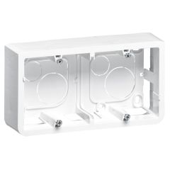 Caja de superficie mosaic - 4/5 o 2x2 módulos - profundidad 40mm - horizontal - para soporte ref. 080252