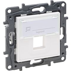 Adaptador individual para conectores rj 45 tipo keystone niloé step - blanco mate