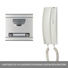 Kit audio a1 (1 vivienda) placa y teléfono serie 7
