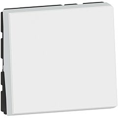 Pulsador mosaic easyled - 2 módulos - 6a - blanco