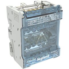 Repartidor modular de barras escalonadas - 4 polos - 100a - 6 salidas - 4 módulos