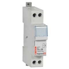 Cortacircuito seccionable - 1p+n - para cartucho fusible cilíndrico 10x38 - 500 v~