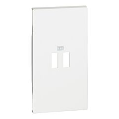 Frontal cargadores usb living now - blanco - 2mod