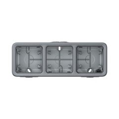 Caja con conos plexo modular gris - 3 elementos horizontales