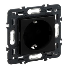 Base de corriente valena next - 2p+t con obturadores - bornes con tornillos - 10/16a - 230v~- dark