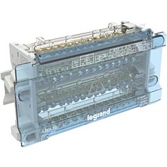 Repartidor modular de barras escalonadas - 4 polos - 125a - 15 salidas - 10 módulos