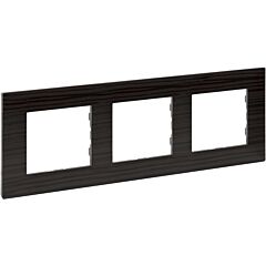 Placa embellecedora niloé step - 3 elementos de color madera oscura