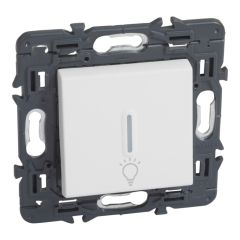 Pulsador valena next - luminoso con símbolo de lámpara - 6a - 230v~ - blanco