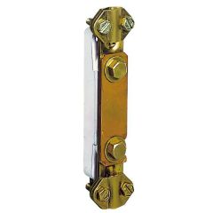 Puente de corte con bornas para conductores de ø6 a 12mm. pletina plástica de 95x20mm. longitud total 125mm