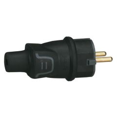 Clavija 2p+t 16a ip44 material caucho de gran resistencia