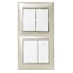 Conmutador valena - doble - unipolar - 10 ax - 250v~ - blanco