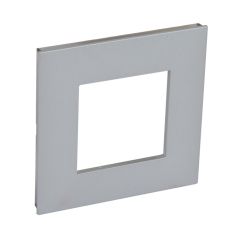 Placa embellecedora valena next de 1 elemento de color aluminio