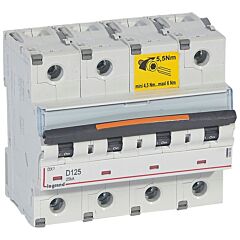 Magnetot&eacute;rmico dx&sup3; 25ka - 4p - 400v~ - 125a - curva d