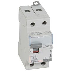 Interruptor diferencial dx³ - 2p - 230v~ - 100a - tipo ac - 300ma - 2mod