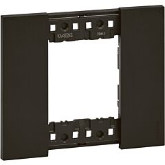 Placa embellecedora living now de color dark - 2 módulos