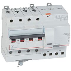 Magnetotérmico diferencial dx³ 6000/10ka - 4p- 400v~ -40a-curva c- 300ma-tipo ac