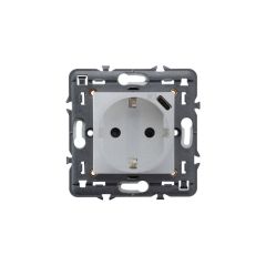 Valena next 1 toma de corriente 2p+t estándar alemana + usb tipo c - aluminio