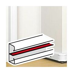 Tabique de separación para canal dlp de clipaje directo - 2m - blanco