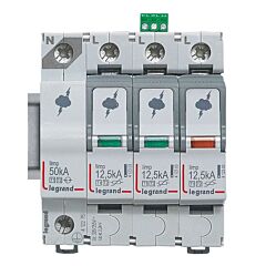 Limitador de sobretensión - protección cgbt - t1+t2 - iimp 12,5 ka/polo - 3p+n