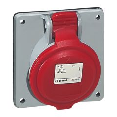 Bases para cuadros entreejes unificado p17 pro. 3p+n+t, 32a, ip44. rojo