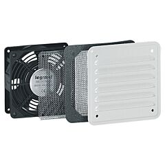 Ventilador 30/160 m³/h - ral 7035 - con rejilla metálica - ip32- ik10