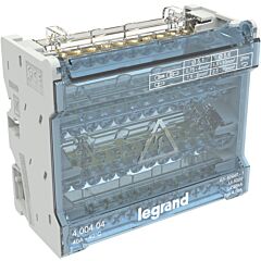 Repartidor modular de barras escalonadas - 4 polos - 40a - 12 salidas - 6 módulos