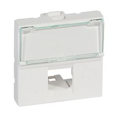 Adaptador mosaic para rj45 - para 1 conector keystone - 2 módulos - blanco