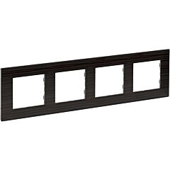 Placa embellecedora niloé step - 4 elementos de color madera oscura