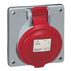 Bases para cuadros entreejes unificado p17 pro. 3p+t, 32a, 380/415v~, ip44. color rojo