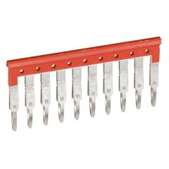 Peine para borna viking 3 tornillo y resorte - para 10 bornas - paso de 5 - rojo