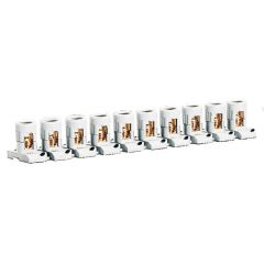 Regleta de paso suprem. 10 bornas separables. capacidad de la borna 2x25mm² paso 21,5mm
