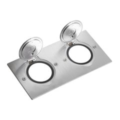 Caja ip44 suelo y mobiliario - 2+2 módulos - inox