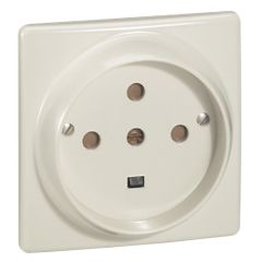 Base de corriente 32a 3p+n+t 380v. 100x100mm, color blanco