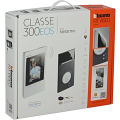 Kit manos libres unifamiliar con classe 300eos with netatmo en color blanco y placa exterior línea 3000 en acabado negro