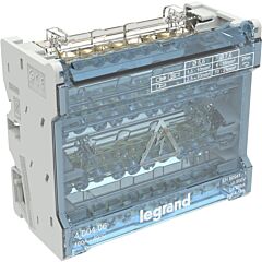 Repartidor modular de barras escalonadas - 4 polos - 100a - 10 salidas - 6 módulos