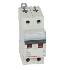 Magnetot&eacute;rmico dx&sup3; 10000/16ka - 2p - 230/400v~ - 25a - curva c