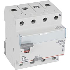 Interruptor diferencial tx³ 63a, 4 polos, 300ma, tipo f, 400vac, 4 módulos
